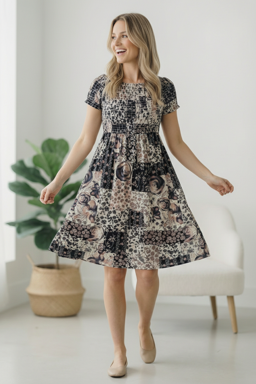 My Favorite Chapter Patchwork Dress